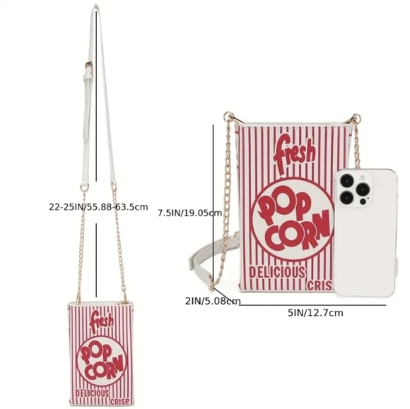 Popcorn Novelty Crossbody Bag 🍿 - Picture 8 of 11